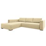 Ecksofa Heaven Colors Style XL Webstoff Stoff TCU: 1 warm beige - Longchair davorstehend links - Schlaffunktion