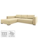 Hoekbank Heaven Colors Style XL geweven stof - Stof TCU: 1 warm beige - Longchair vooraanzicht links - Slaapfunctie