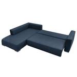 Ecksofa Heaven Colors Style XL Webstoff Stoff TCU: 16 navy blue - Longchair davorstehend links - Schlaffunktion