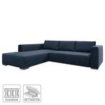 Hoekbank Heaven Colors Style XL geweven stof - Stof TCU: 16 navy blue - Longchair vooraanzicht links - Slaapfunctie