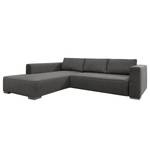 Ecksofa Heaven Colors Style XL Webstoff Stoff TCU: 19 pencil grey - Longchair davorstehend links - Schlaffunktion