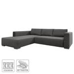 Ecksofa Heaven Colors Style XL Webstoff Stoff TCU: 19 pencil grey - Longchair davorstehend links - Schlaffunktion