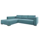 Canapé d'angle Heaven Colors Style XL Tissu - Tissu TCU : 6 fresh blue - Méridienne courte à gauche (vue de face) - Fonction couchage