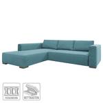 Ecksofa Heaven Colors Style XL Webstoff Stoff TCU: 6 fresh blue - Longchair davorstehend links - Schlaffunktion