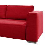 Canapé d'angle Heaven Colors Style XL Tissu - Tissu TCU : 7 warm red - Méridienne courte à gauche (vue de face) - Fonction couchage