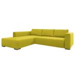 Hoekbank Heaven Colors Style XL geweven stof - Stof TCU: 5 cool lemon - Longchair vooraanzicht links - Slaapfunctie