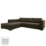 Ecksofa Heaven Colors Style XL Webstoff Stoff TCU: 4 vintage brown - Longchair davorstehend links - Keine Funktion