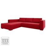 Hoekbank Heaven Colors Style XL geweven stof - Stof TCU: 7 warm red - Longchair vooraanzicht links - Geen functie