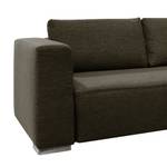 Ecksofa Heaven Colors Style XL Webstoff Stoff TCU: 4 vintage brown - Longchair davorstehend rechts - Schlaffunktion