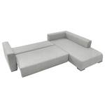 Canapé d'angle Heaven Colors Style XL Tissu - Tissu TCU : 9 light grey - Méridienne courte à droite (vue de face) - Fonction couchage