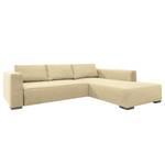 Hoekbank Heaven Colors Style XL geweven stof - Stof TCU: 1 warm beige - Longchair vooraanzicht rechts - Geen functie