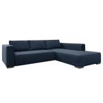 Ecksofa Heaven Colors Style XL Webstoff Stoff TCU: 16 navy blue - Longchair davorstehend rechts - Keine Funktion