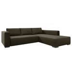 Ecksofa Heaven Colors Style XL Webstoff Stoff TCU: 4 vintage brown - Longchair davorstehend rechts - Keine Funktion