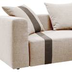 Hoekbank Heaven Stripe geweven stof longchair vooraanzicht rechts - Beige/bruin - Zonder kussens