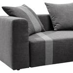 Ecksofa Heaven Stripe Webstoff Longchair davorstehend rechts - Grau / Hellgrau - 3 Kissen