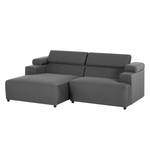 Ecksofa Hillier Webstoff Anthrazit Webstoff Anthrazit - Longchair davorstehend links