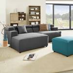 Ecksofa Hillier Webstoff Anthrazit Webstoff Anthrazit - Longchair davorstehend links