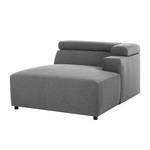 Ecksofa Hillier Webstoff Anthrazit Webstoff Anthrazit - Longchair davorstehend rechts