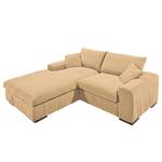 Hoekbank Hixon I geweven stof - Beige - Longchair vooraanzicht links