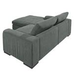 Ecksofa Hixon II Webstoff Grau / Pink - Longchair davorstehend links