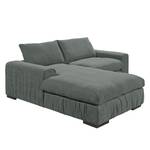 Ecksofa Hixon II Webstoff Grau / Grün - Longchair davorstehend links