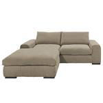 Ecksofa Hixon I Webstoff Taupe - Longchair davorstehend links