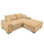 Ecksofa Hixon I Webstoff Beige - Longchair davorstehend rechts