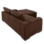 Ecksofa Hixon II Webstoff Braun / Grün - Longchair davorstehend rechts