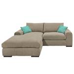 Ecksofa Hixon II Webstoff Taupe / Türkis - Longchair davorstehend links