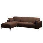 Ecksofa Hooper Schokolade/ Braun - Longchair davorstehend links