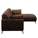 Ecksofa Hooper Schokolade/ Braun - Longchair davorstehend rechts