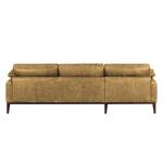 Ecksofa Horley Echtleder Beige - Longchair davorstehend links