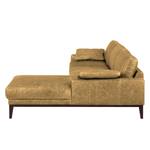 Divano angolare in vera pelle Horley Beige - Longchair preimpostata a destra