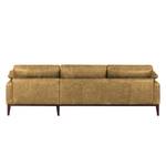 Ecksofa Horley Echtleder Beige - Longchair davorstehend rechts