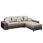 Ecksofa Huby (mit Schlaffunktion) Websto Beige - Braun - Kunstleder - Textil - 250 x 88 x 192 cm