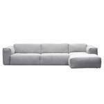 Ecksofa HUDSON 3-Sitzer mit Longchair Webstoff Saia: Hellgrau - Breite: 317 cm - Longchair davorstehend rechts