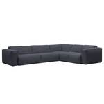 Ecksofa HUDSON mit Rundecke Webstoff Milan: Anthrazit - Ecke davorstehend rechts