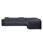 Ecksofa HUDSON mit Rundecke Webstoff Milan: Anthrazit - Ecke davorstehend rechts