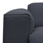 Ecksofa HUDSON mit Rundecke Webstoff Milan: Anthrazit - Ecke davorstehend rechts