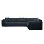 Ecksofa HUDSON mit Rundecke Webstoff Anda II: Grau - Ecke davorstehend rechts