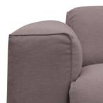 Ecksofa HUDSON mit Rundecke Webstoff Milan: Grau-Braun - Ecke davorstehend rechts