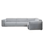 Ecksofa HUDSON mit Rundecke Webstoff Anda II: Silber - Ecke davorstehend rechts