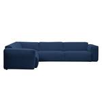 Ecksofa HUDSON mit Rundecke Webstoff Anda II: Blau - Ecke davorstehend links