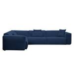 Ecksofa HUDSON mit Rundecke Webstoff Anda II: Blau - Ecke davorstehend links