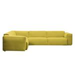 Ecksofa HUDSON mit Rundecke Webstoff Milan: Gelb - Ecke davorstehend links