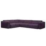 Ecksofa HUDSON mit Rundecke Webstoff Anda II: Violett - Ecke davorstehend links