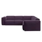 Ecksofa HUDSON mit Rundecke Webstoff Anda II: Violett - Ecke davorstehend links