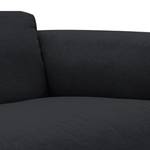 Ecksofa HUDSON 3-Sitzer mit Longchair Webstoff Saia: Anthrazit - Breite: 284 cm - Longchair davorstehend rechts