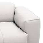 Ecksofa HUDSON 3-Sitzer mit Recamiere Echtleder Neka: Weiß - Longchair davorstehend links