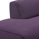 Ecksofa HUDSON 3-Sitzer mit Recamiere Webstoff Anda II: Violett - Longchair davorstehend links